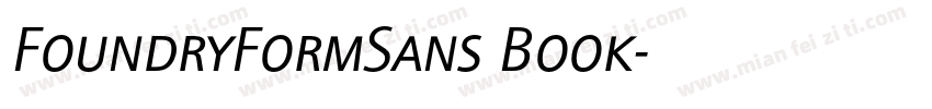 FoundryFormSans Book字体转换